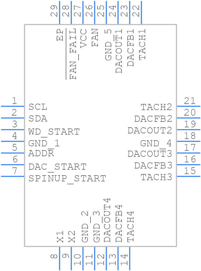 MAX6620ATI+ - Analog Devices - PCB symbol