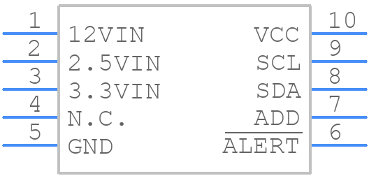 MAX6652AUB+ - Analog Devices - PCB symbol