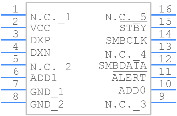 MAX6654MEE+ - Analog Devices - PCB symbol