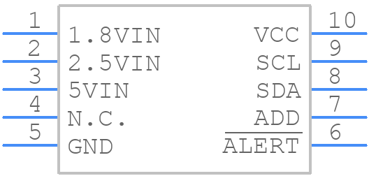 MAX6683AUB+ - Analog Devices - PCB symbol