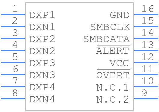 MAX6699UE34+ - Analog Devices - PCB symbol