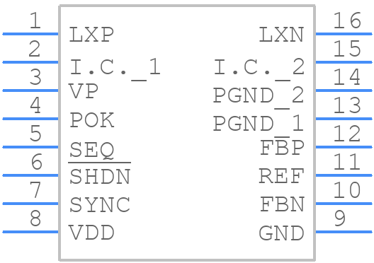 MAX685EEE+ - Analog Devices - PCB symbol