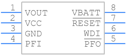 MAX690SCSA+ - Analog Devices - PCB symbol
