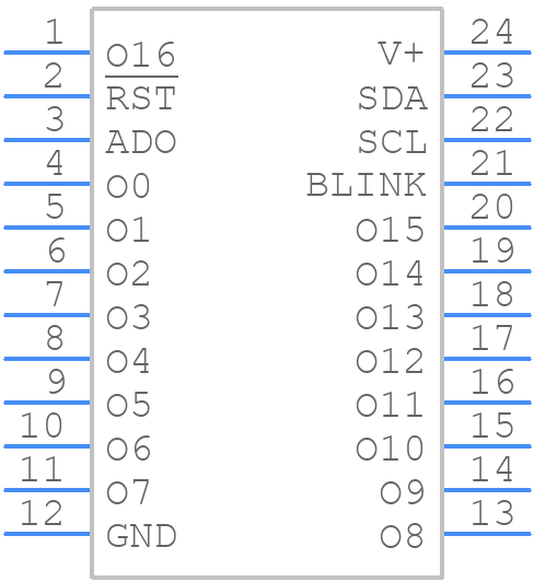 MAX6964AEG+ - Analog Devices - PCB symbol