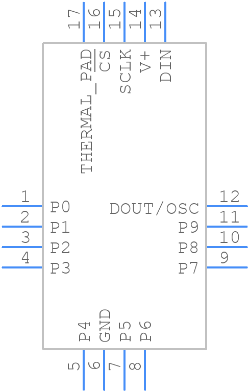 MAX6966ATE+ - Analog Devices - PCB symbol