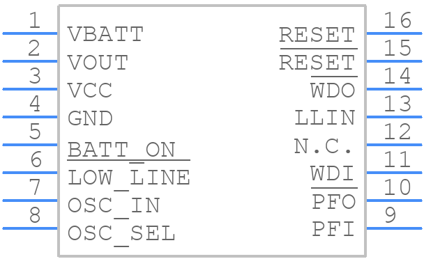MAX696CWE+ - Analog Devices - PCB symbol