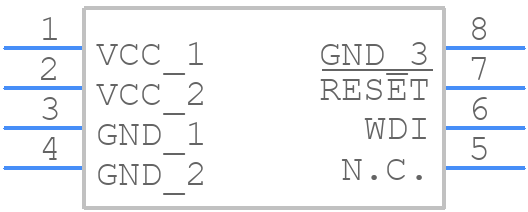 MAX699CPA+ - Analog Devices - PCB symbol