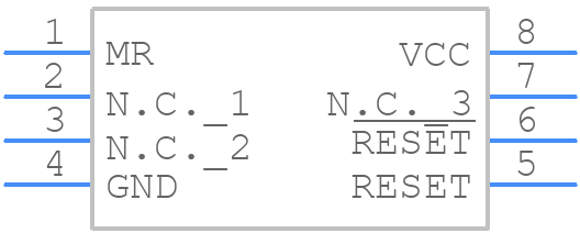 MAX701CPA+ - Analog Devices - PCB symbol