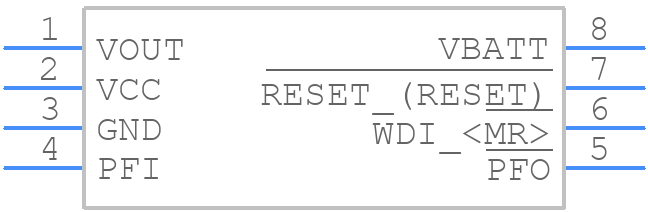 MAX704TESA+ - Analog Devices - PCB symbol