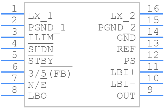MAX711ESE+ - Analog Devices - PCB symbol