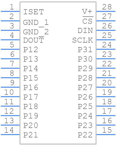 MAX7301AAI+ - Analog Devices - PCB symbol