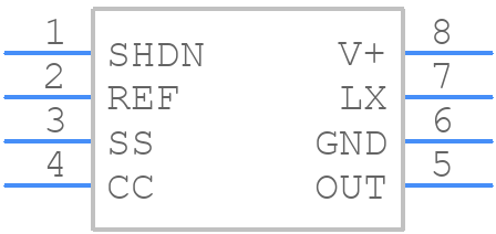 MAX730ACSA+ - Analog Devices - PCB symbol