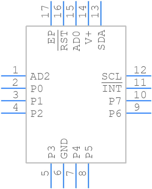 MAX7321ATE+ - Analog Devices - PCB symbol