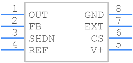 MAX776CSA+ - Analog Devices - PCB symbol