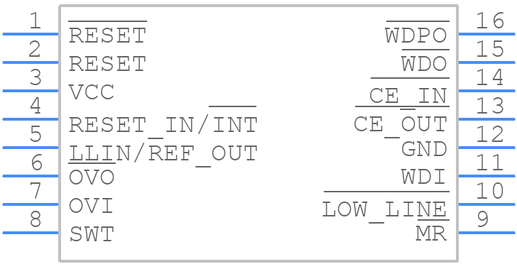 MAX792SCSE+ - Analog Devices - PCB symbol