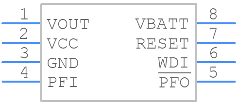 MAX805LCPA+ - Analog Devices - PCB symbol