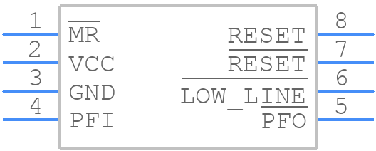 MAX814TESA+ - Analog Devices - PCB symbol