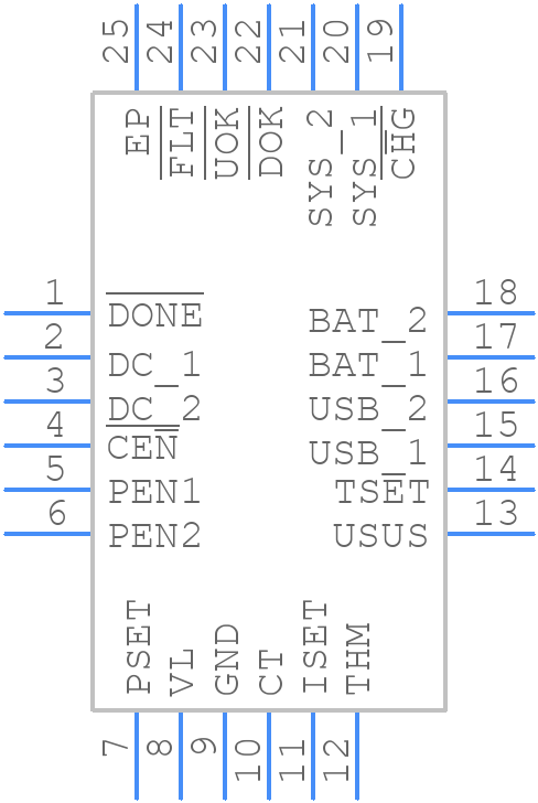 MAX8677AETG+ - Analog Devices - PCB symbol