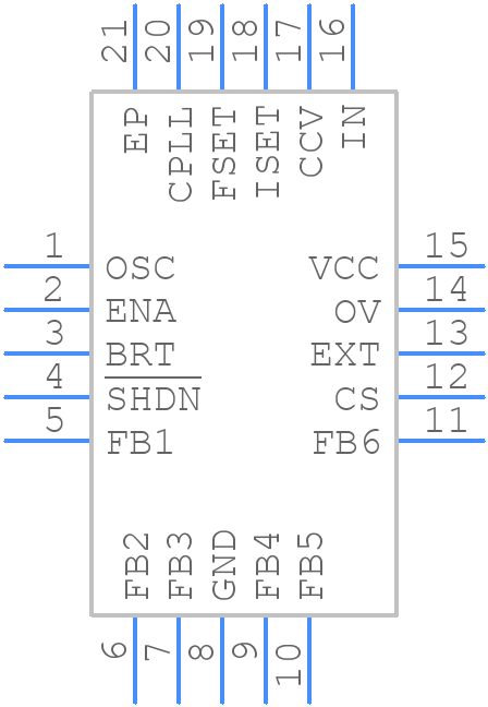 MAX8790AETP+ - Analog Devices - PCB symbol