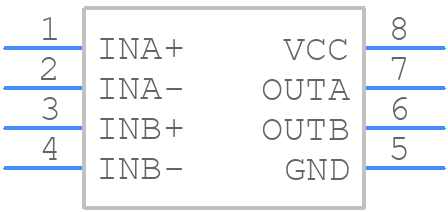 MAX9012ESA+ - Analog Devices - PCB symbol