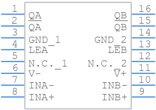 MAX912CPE+ - Analog Devices - PCB symbol