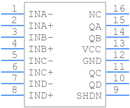 MAX964EEE+ - Analog Devices - PCB symbol