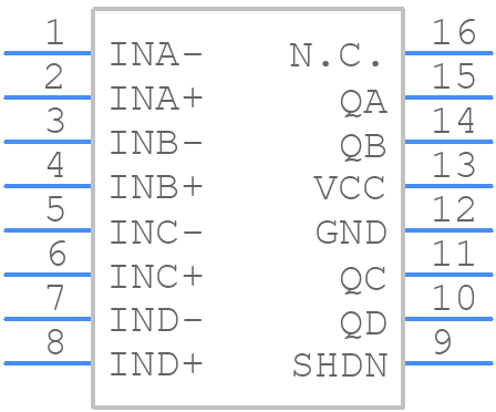 MAX964ESE+ - Analog Devices - PCB symbol