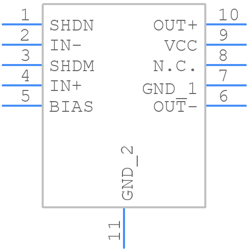 MAX9718AEUB+ - Analog Devices - PCB symbol