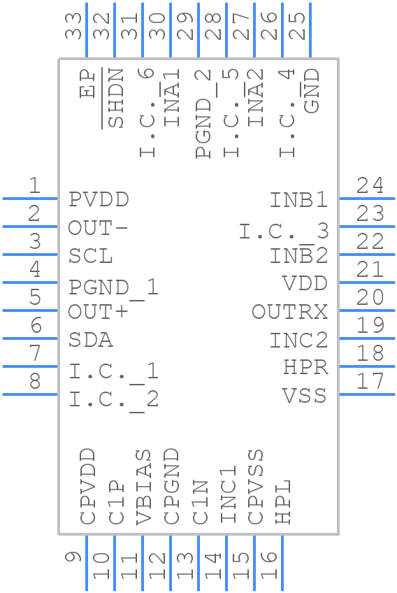 MAX9776ETJ+ - Analog Devices - PCB symbol