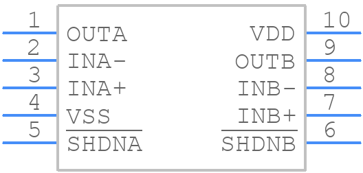 MAX9917EUB+ - Analog Devices - PCB symbol