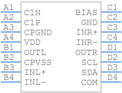 LM48822TLX/NOPB - Texas Instruments - PCB symbol