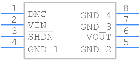 LTC6652AHMS8-2.5#TRPBF - Analog Devices - PCB symbol