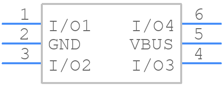 USBLC6-4SC6 - STMicroelectronics - PCB symbol