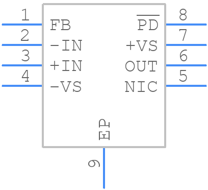 ADA4817-1ARDZ-R7 - Analog Devices - PCB symbol