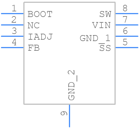 LM22673QMRX-ADJ/NOPB - Texas Instruments - PCB symbol