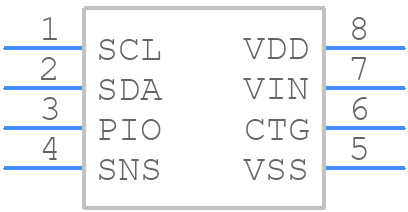 DS2745U+ - Analog Devices - PCB symbol