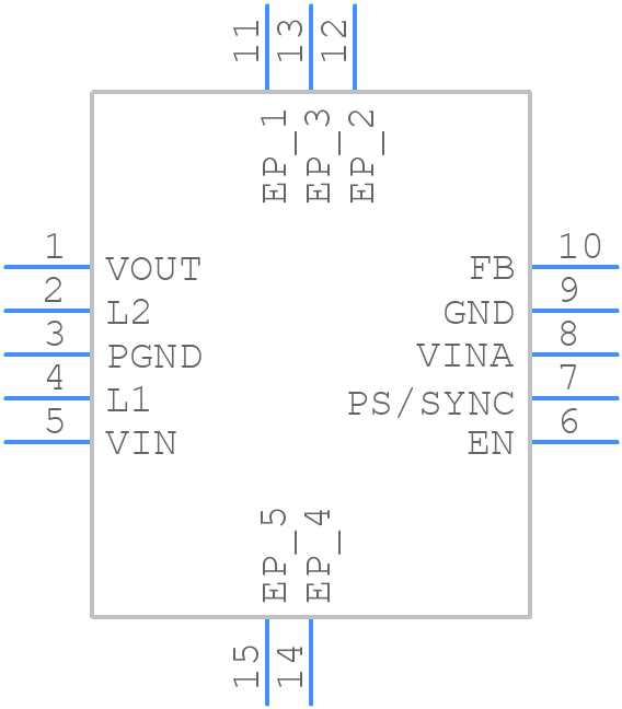 TPS63002DRCR - Texas Instruments - PCB symbol