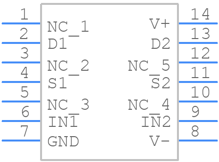 DG300BDJ-E3 - Vishay - PCB symbol