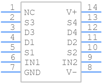 DG303BDJ-E3 - Vishay - PCB symbol