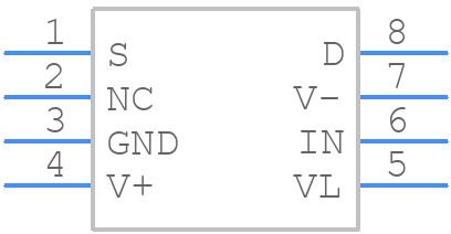 DG418DJ-E3 - Vishay - PCB symbol