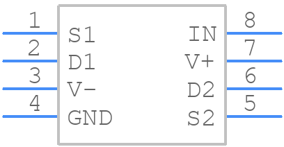DG642DJ-E3 - Vishay - PCB symbol