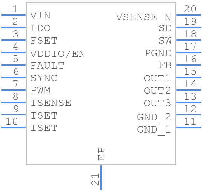 LP8869QPWPRQ1 - Texas Instruments - PCB symbol