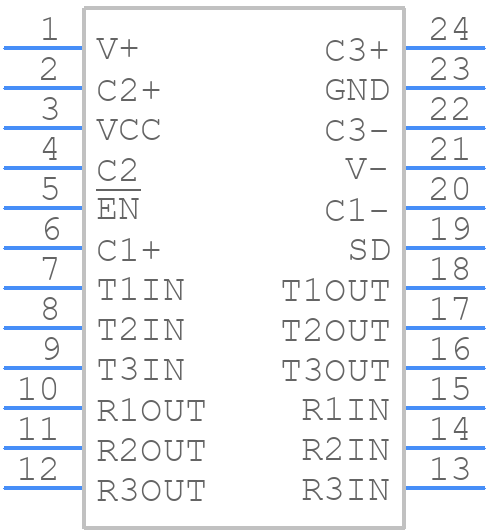 ADM3312EARUZ - Analog Devices - PCB symbol