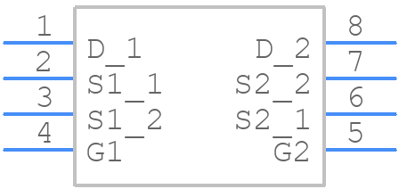 SI6968BEDQ-T1-GE3 - Vishay - PCB symbol