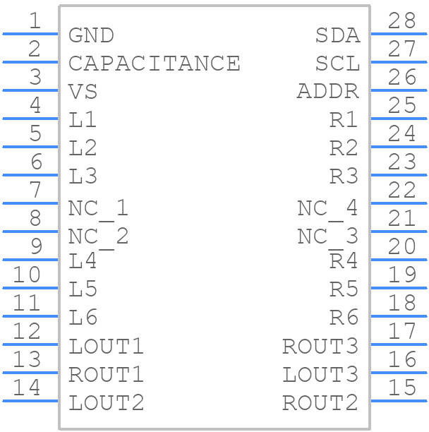 TEA6422D - STMicroelectronics - PCB symbol