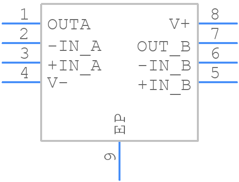 OPA2354AIDDA - Texas Instruments - PCB symbol