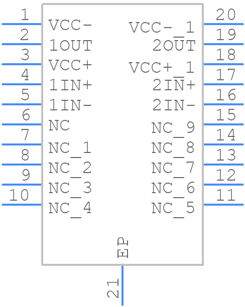 THS6012IDWP - Texas Instruments - PCB symbol