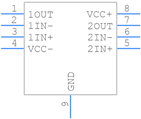 THS3112IDDA - Texas Instruments - PCB symbol