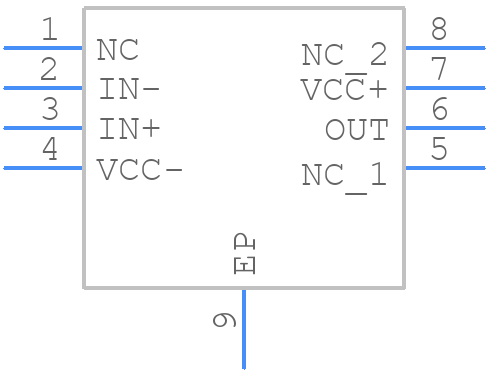 THS3001IDGN - Texas Instruments - PCB symbol