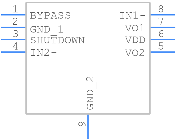 TPA6110A2DGN - Texas Instruments - PCB symbol